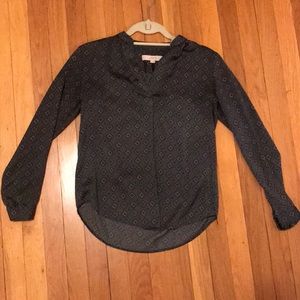 XSP Loft blouse in dark green pattern
